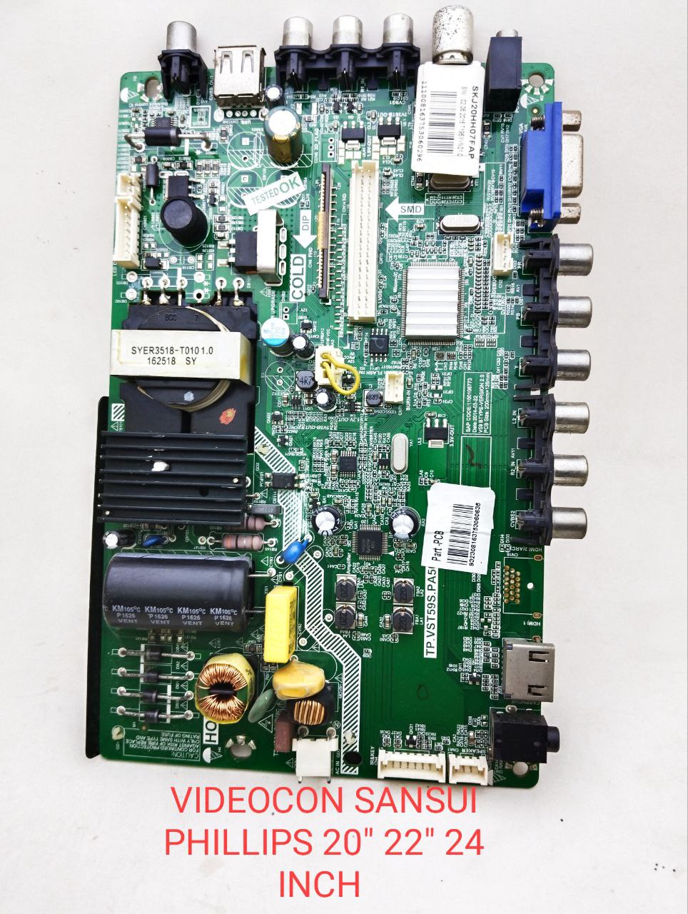 VIDEOCON SANSUI; PHILIPS (20'' 24'' 22'') INCH LED TV MOTHERBOARD