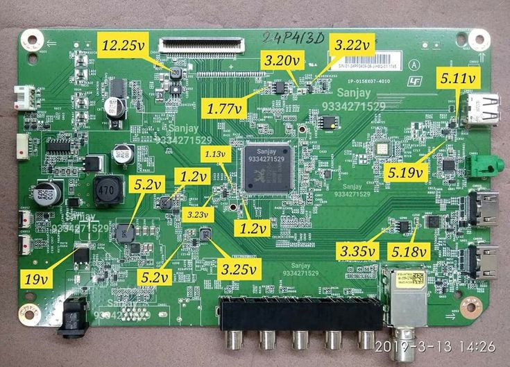 Sony Klv-24P413D Voltage Chart