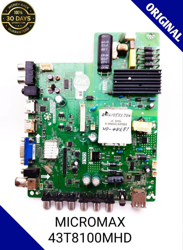 MICROMAX 43T8100MHD LED TV MOTHERBOARD. MICROMAX 43 INCH