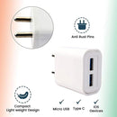 2 A USB Type-C Wall Mobile Charger with 1 m Data Transfer Cable Fast Charging Travel Adapter for Android