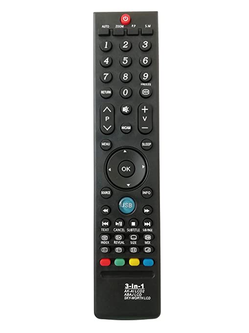 3 in 1 LED LCD Smart TV Remote Controller for AKAI Skyworth ABAJ