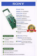 SONY KDL-43W800D LED TV MOTHERBOARD