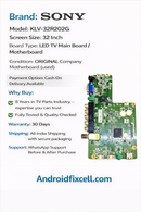 SONY KLV- 32R202G LED TV MOTHERBOARD