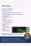 SONY KLV-32R302D LED TV MOTHERBOARD