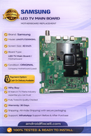 SAMSUNG UA43TU7200KBXL LED TV MOTHERBOARD