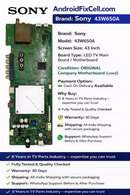 SONY 43W650A LED TV MOTHERBOARD
