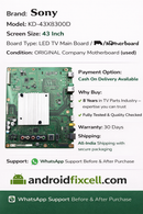 SONY KD-43X8300D LED TV MOTHERBOARD