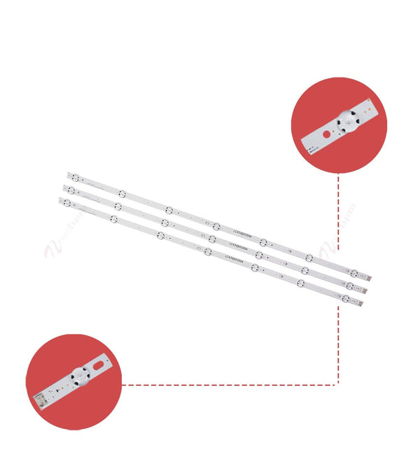 LG 43 Inch TV FOR 7 Lamp LED Backlight Strip CSP LENS ( 3 PCS )