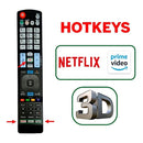LG remote control and replacement of Original 3D magic smart tv remote, Universal remote for any LCD LED UHD 4K Android LG Television with NETFLIX Prime Video 3D Hotkeys.