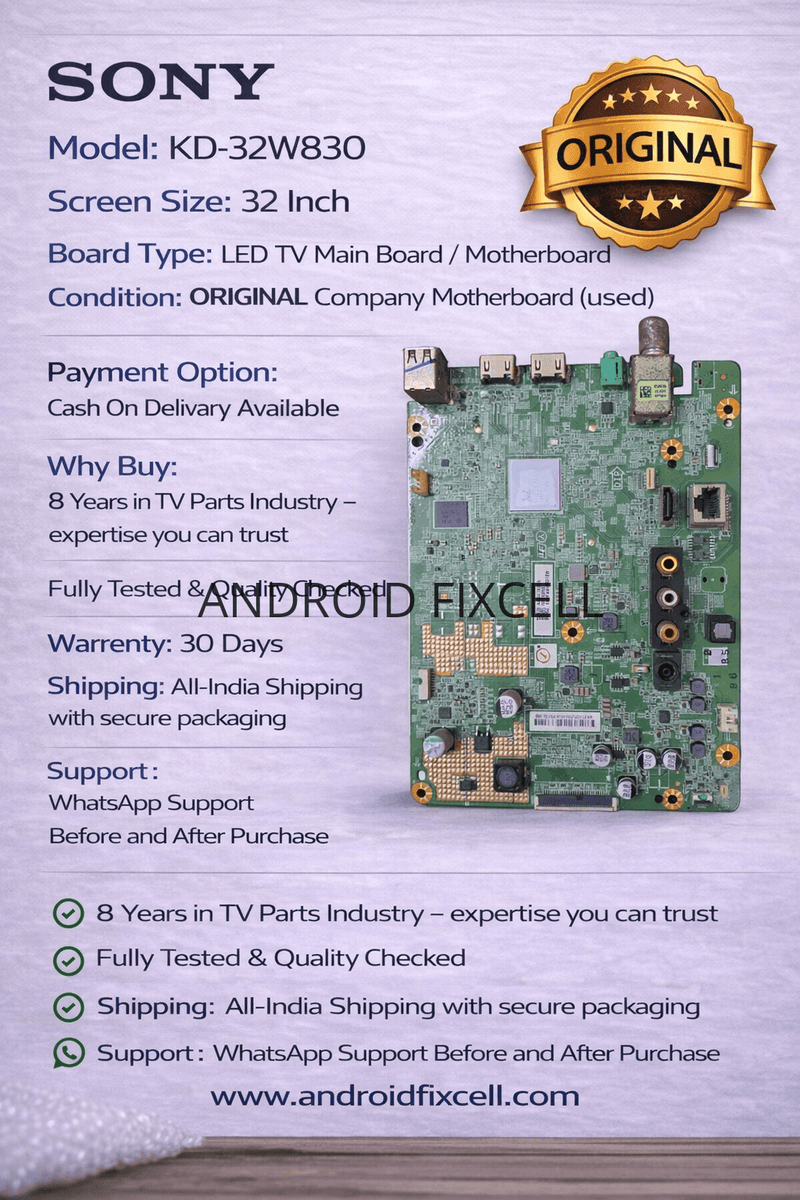 SONY KD-32W830 LED TV MOTHERBOARD