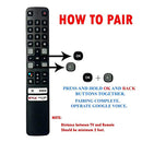 TCL TV Remote Bluetooth Voice Command Google Assistant  with ZEE5 NETFLIX and Prime Video Hot Keys  TCL Remote for LED Smart 4K Android TV RC901V - Pairing Must!