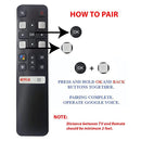 TCL & Iffalcon Smart TV Remote Control with Google assistant, Netflix & Voice command - Pairing Must!
