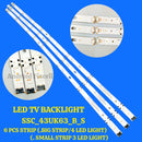 SSC_43UK63_B_S, 6 PCS STRIP / BIG STRIP 4 LED LIGHT/SMALL STRIP 3 LED LIGHT