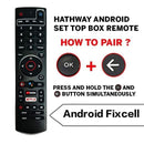 Hathway Hybrid Bluetooth Voice Command Set Top Box BTB09B Remote Control  for All Model of hathway Setup Box with Google Assistant Netflix and YouTube Hotkeys - Pairing Must!