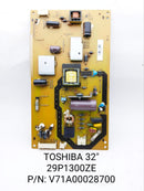 TOSHIBA 32 Inch 29P1300ZE LED TV POWER SUPPLY. P/N:- V71A00028700
