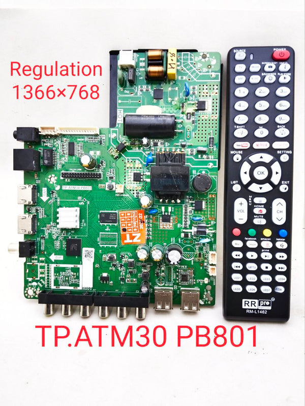 UNIVERSAL MOTHERBOARD. MODEL- TP.ATM30 PB801. Regulation- 1366*768