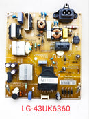 LG 43UK6360 LED TV POWER SUPPLY. PART NO:- EAY64529501
