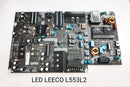A replacement power supply board for a Leeco LED TV, model L553L2. 