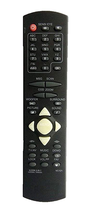 VIDEOCON CRT TV Remote Control VC121, 200A, 200C (Exactly Same Remote Will Only Work)