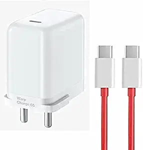 65 Watt Charger Compatible for Oneplus Charger (Adapter and Cable USB-C)