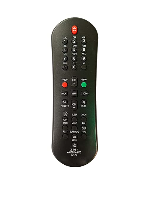 AKAI AK70 A-CON A-UTD 2in1 TV Remote Control for Akai TV Remote