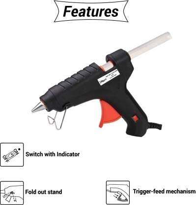 High Power 40Watt  Hot Glue Gun with 5 Pcs Hot Melt Glue Stick for
