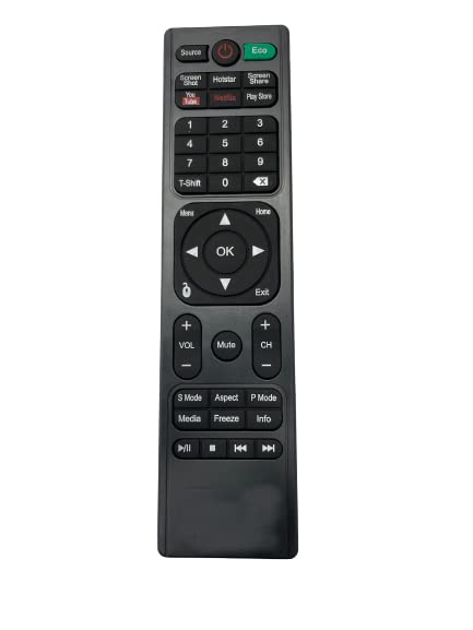 INTEX Remote Control for LED or LCD TV with BPl/JVC/AIWA/Intex/MEPL Televisions