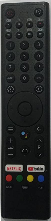 INFINIX Remote Control for Smart HD TV with Voice Assistant & Google Assistant, YouTube & Netflix Button