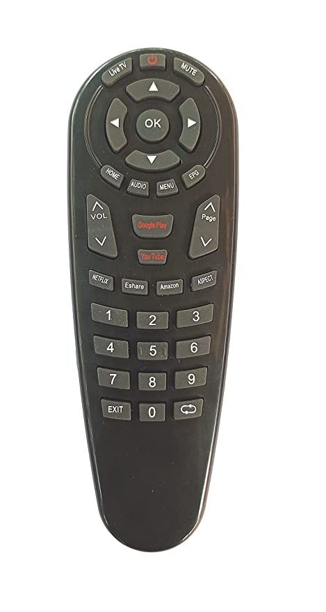INTEX Led LCD Smart TV HDTV Remote Control YouTube Google Play Function for Intex Tv Remote