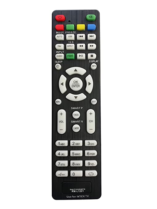 INTEX RM-L1221 LED-3210 LED3107 UN96 LCD-1602 LED TV-1902 Remote Control
