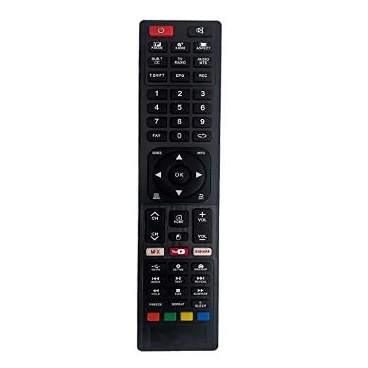 JVC TV Remote LCD LED Universal Remote Control Television with Netflix YouTube ESHARE Hotkeys
