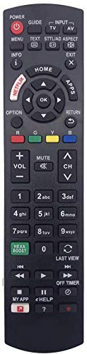 PANASONIC REMOTE LED/LCD/Plasma TV with Netflix, Home, Apps & Hexa Boost Function Button Keys