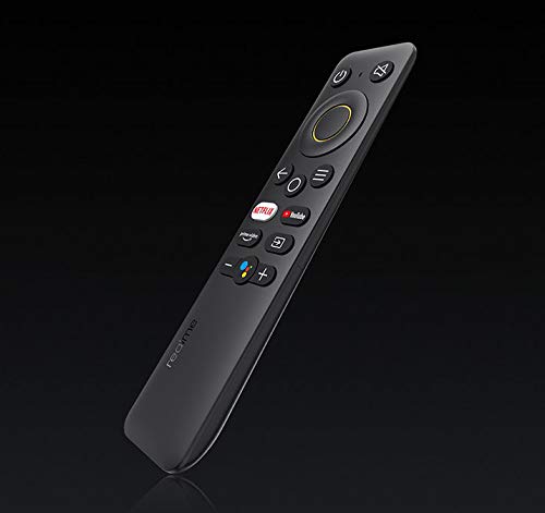 REALME Remote Control Bluetooth Voice Command Remote for  TV with Netflix, Prime Video and Google Assistant Hot Keys. Pairing Must Between TV and Remote