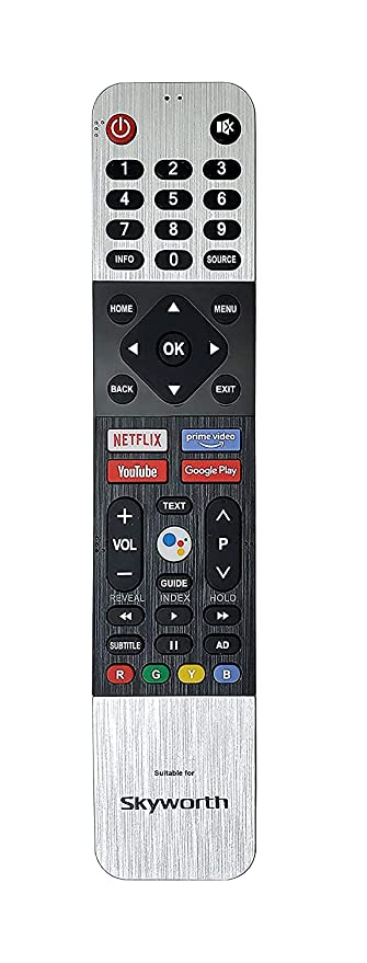 SKYWORTH LED/LCD Smart TV Remote Control with Netflix, YouTube & Google Play Functions, (Without Voice Function)