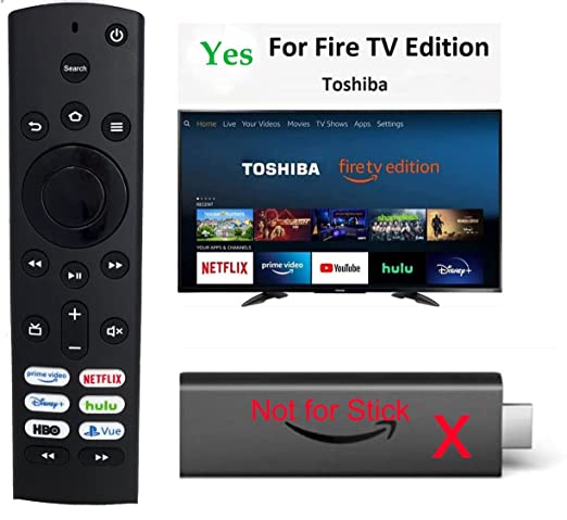 TOSHIBA Fire/Smart TV Remote [No Voice Search]
