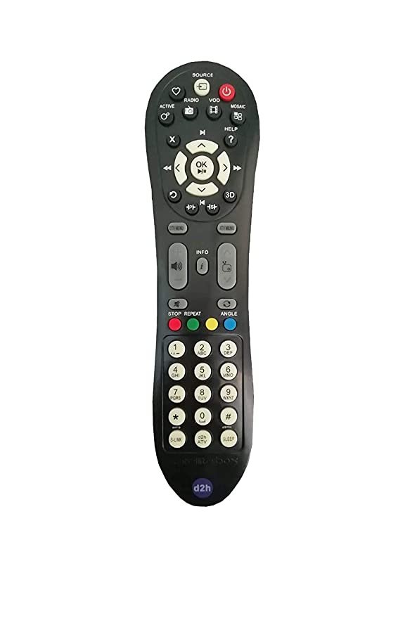 VIDEOCON Set-Top Box Remote Control No. 167 with in-Built D2H