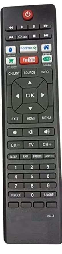 VU Remote Control  for Smart LCD LED TV