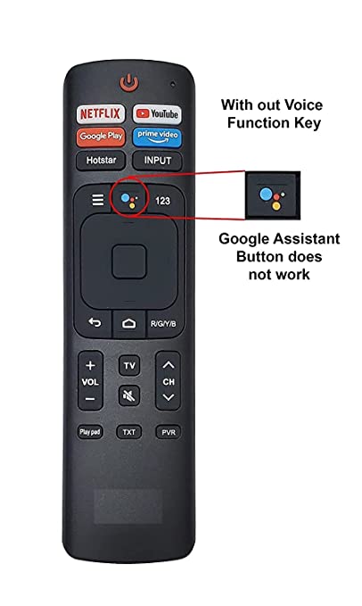 Vu Smart LED/LCD TV Remote for 4K Ultra HD Smart Android LED TV Remote Control (Without Voice Function)