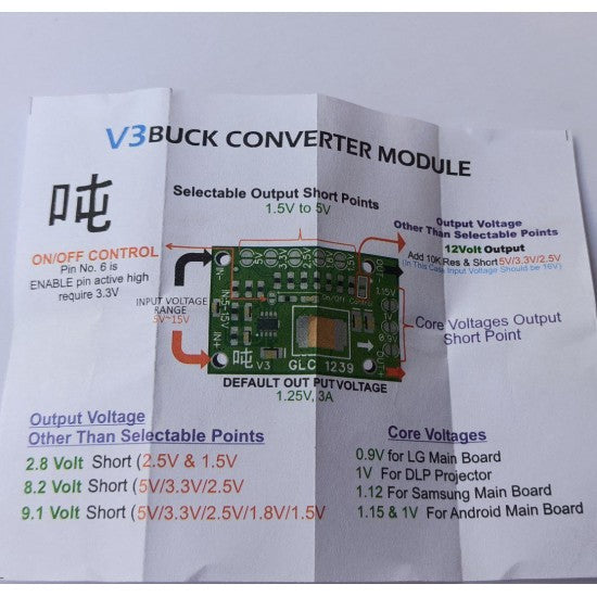 New Buck converter module GLC 1239 . Adjustable Buck Converte