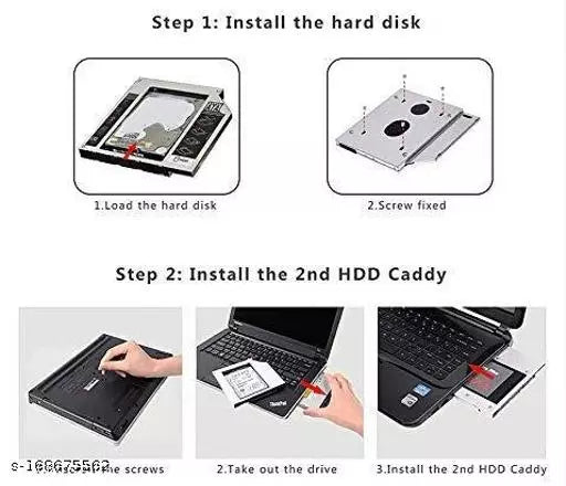 Hard Drive SATA 2nd HDD Caddy Tray for Unibody 12.7mm Laptop CD/DVD-ROM Drive Slot Only for SSD and HDD