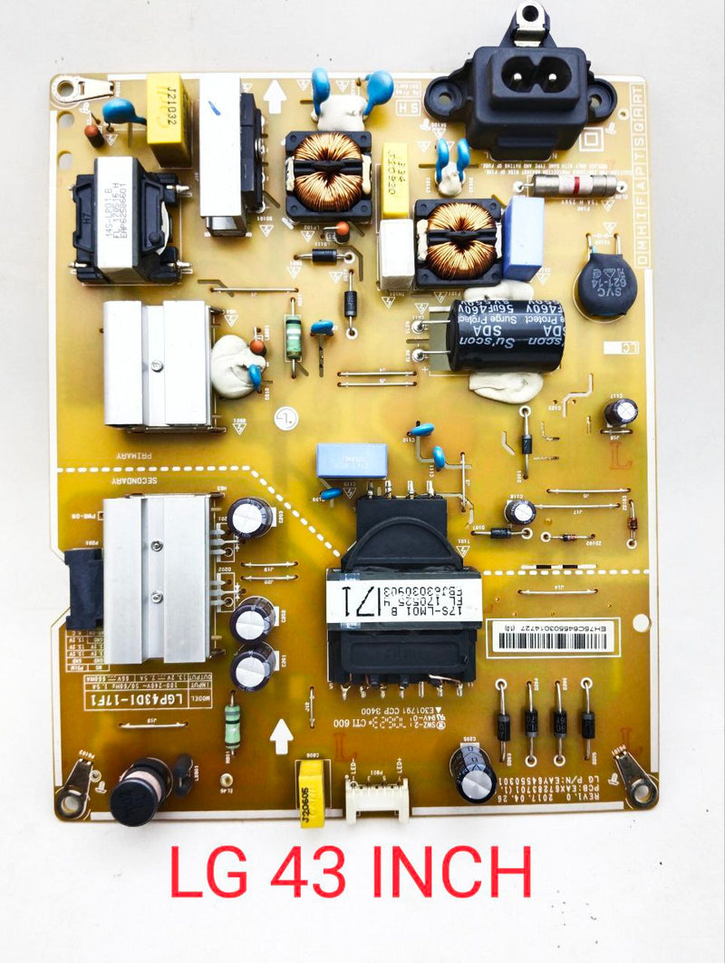 LG 43 INCH POWER SUPPLY. LGP43DI-17F1, EAX67283701