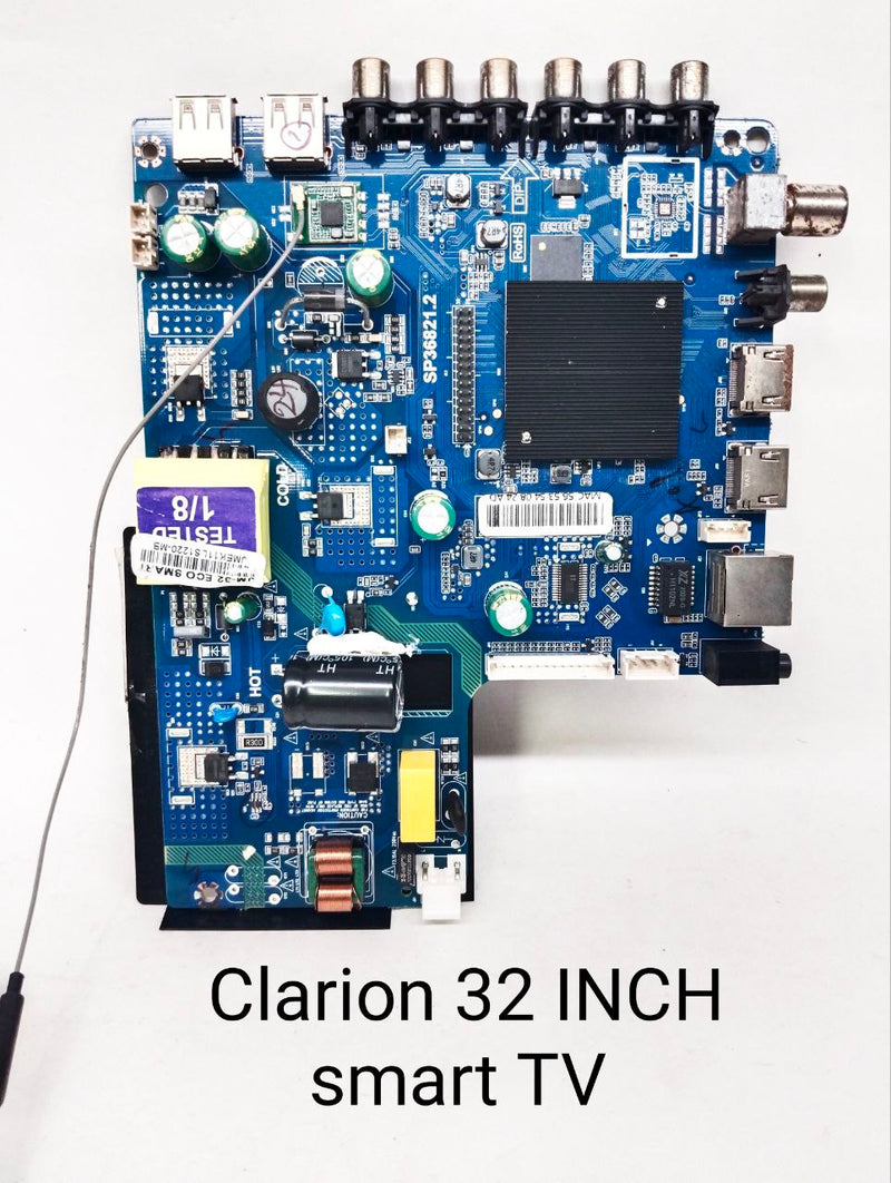 CLARION 32 Inch SMART LED TV MOTHERBOARD. PART NO:- SP36821.2 (1366*768)