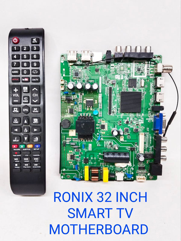 RONIX 32 Inch SMART LED TV MOTHERBOARD. P/N :- TP.MS358.PB802. (1366*768)