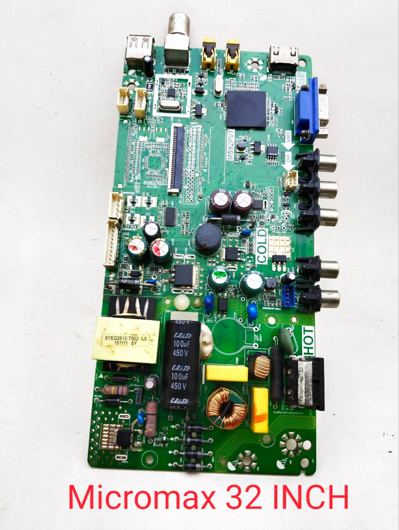 MICROMAX 32 INCH LED TV MOTHERBOARD. PART NO :- MS82PVT