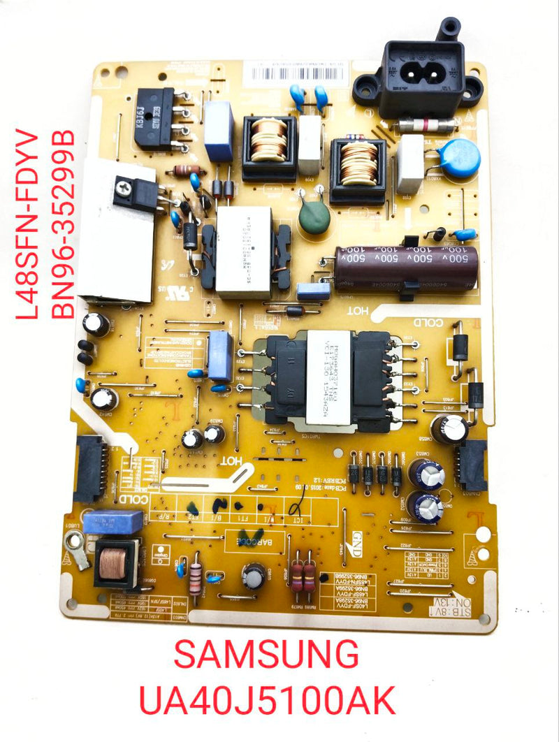 SAMSUNG UA40J5100AK LED TV POWER SUPPLY. PART NO:- L48SFN-FDYV BN96-35299B
