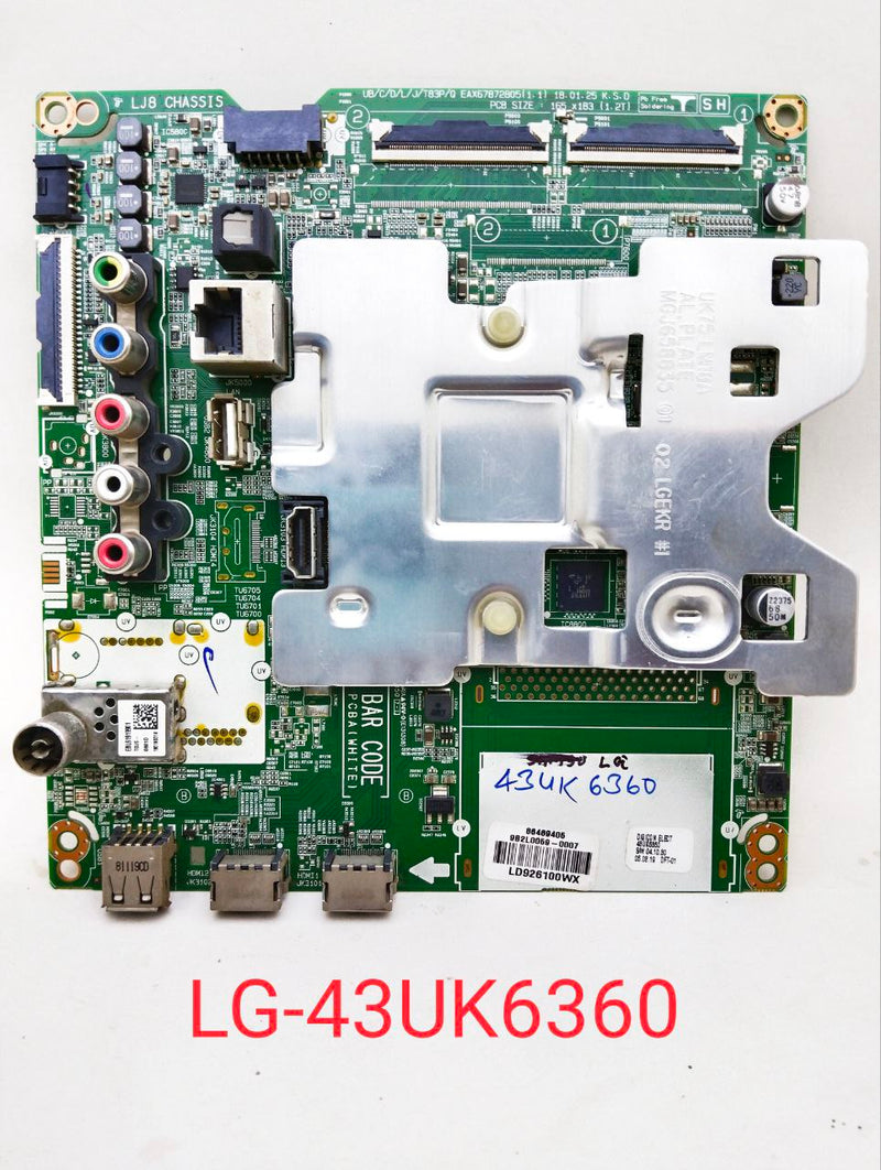 LG 43UK6360 43'' SMART LED TV MOTHERBOARD.
